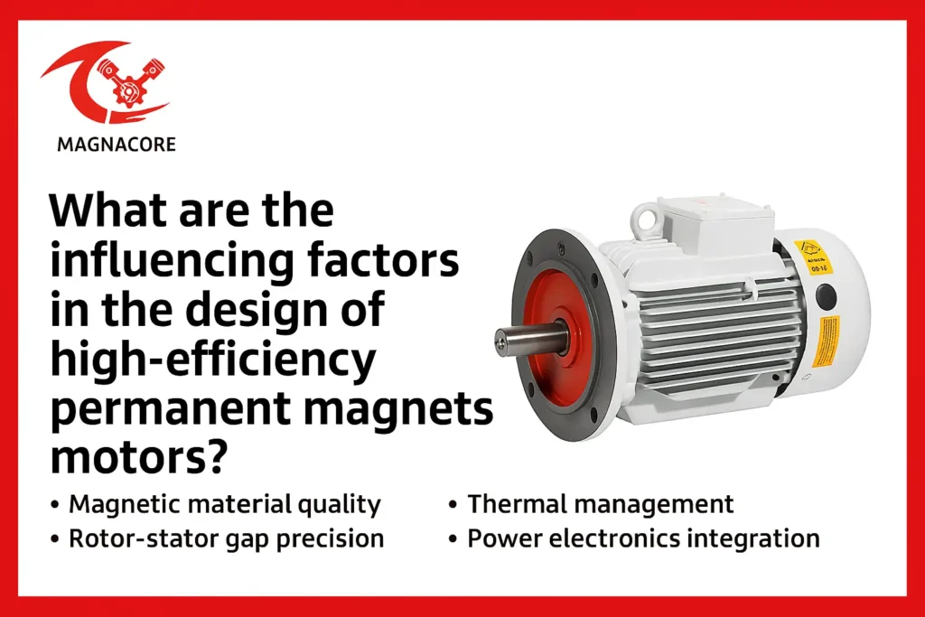 influencing factors in the design of high-efficiency permanent magnet motors
